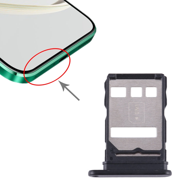 For Huawei nova 10Z SIM Card Tray (Black) - Card Socket by buy2fix | Online Shopping UK | buy2fix