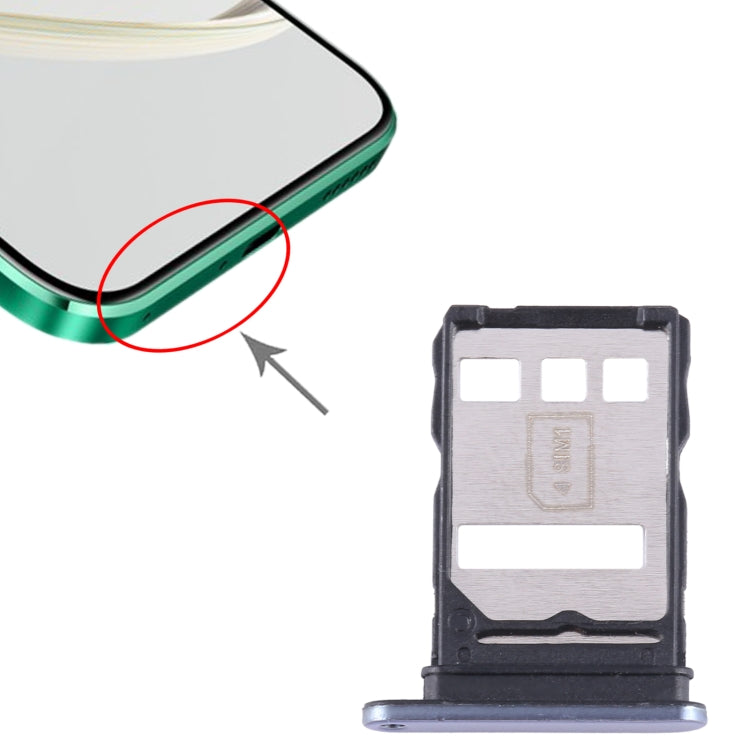 For Huawei nova 10Z SIM Card Tray (Silver) - Card Socket by buy2fix | Online Shopping UK | buy2fix