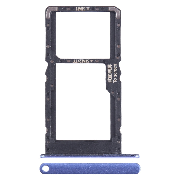 For Huawei Enjoy 50 SIM + SIM / Micro SD Card Tray (Blue) - Card Socket by buy2fix | Online Shopping UK | buy2fix