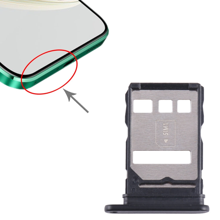 For Huawei Nzone S7 Pro 5G SIM Card Tray (Black) - Card Socket by buy2fix | Online Shopping UK | buy2fix