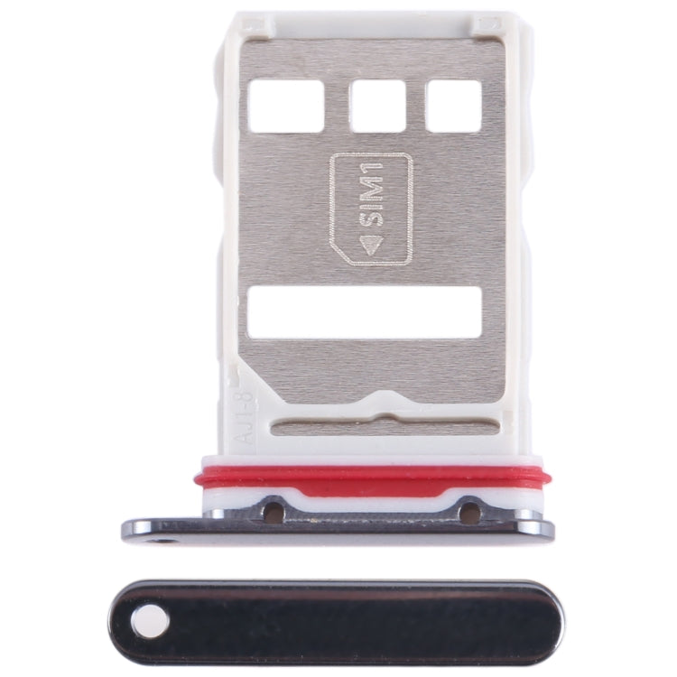 For Huawei Mate 50 Pro SIM Card Tray (Black) - Card Socket by buy2fix | Online Shopping UK | buy2fix