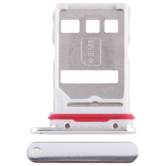 For Huawei Mate 50 Pro SIM Card Tray (Silver) - Card Socket by buy2fix | Online Shopping UK | buy2fix