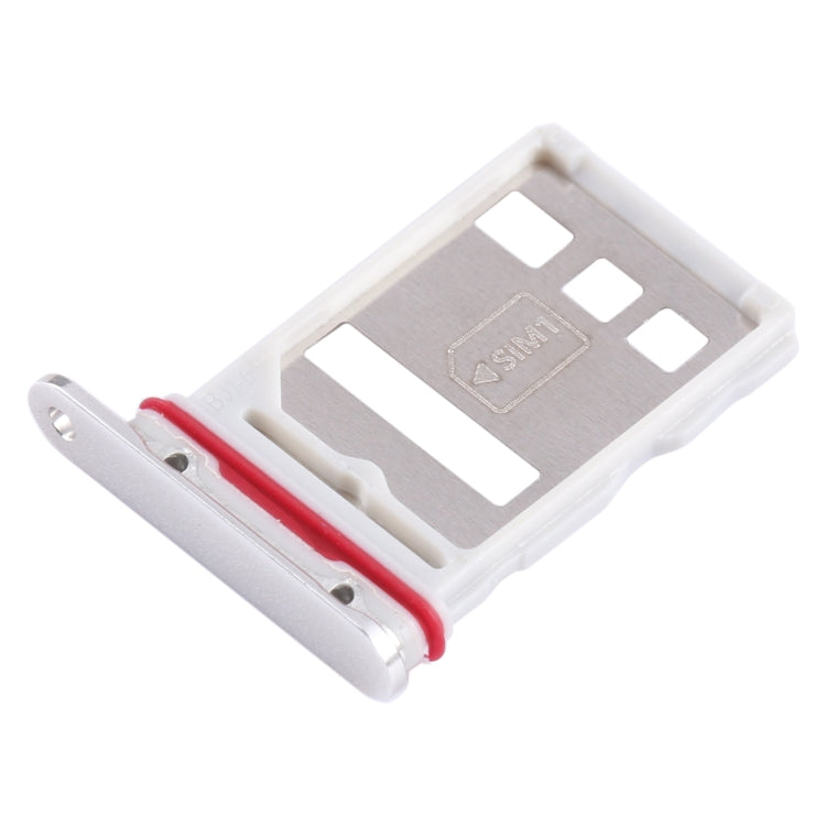 For Huawei Mate 50 Pro SIM Card Tray (Silver) - Card Socket by buy2fix | Online Shopping UK | buy2fix