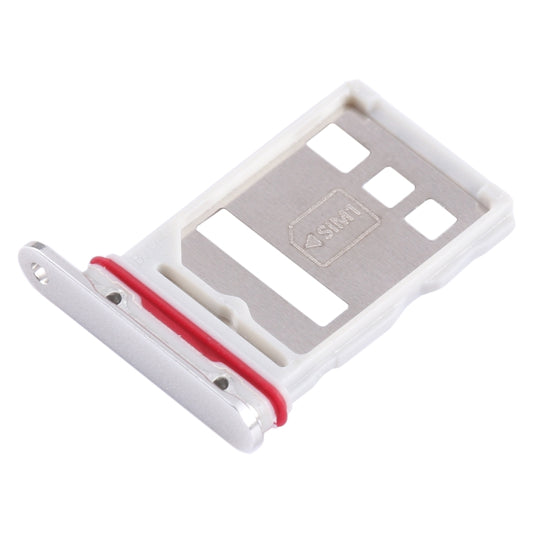 For Huawei Mate 50 Pro SIM Card Tray (Silver) - Card Socket by buy2fix | Online Shopping UK | buy2fix