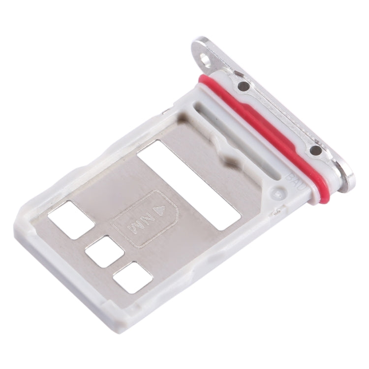 For Huawei Mate 50 Pro SIM Card Tray (Silver) - Card Socket by buy2fix | Online Shopping UK | buy2fix