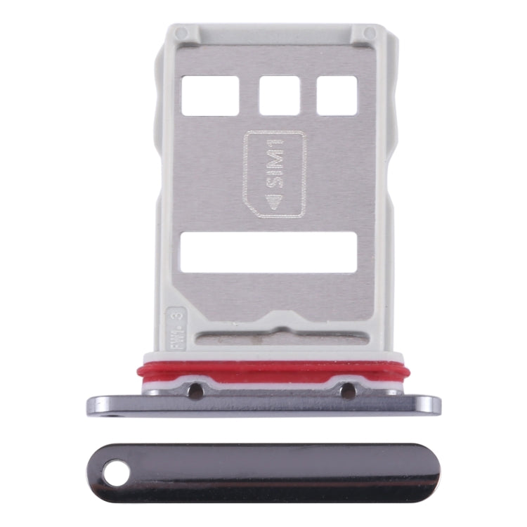 For Huawei Mate 50 SIM + NM Card Tray (Black) - Card Socket by buy2fix | Online Shopping UK | buy2fix