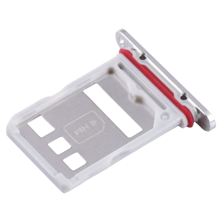 For Huawei Mate 50 SIM + NM Card Tray (Silver) - Card Socket by buy2fix | Online Shopping UK | buy2fix