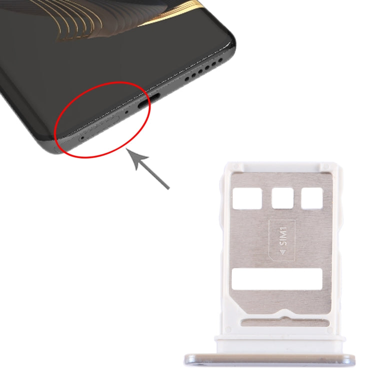 For Huawei nova 10 Pro SIM Card Tray (Silver) - Card Socket by buy2fix | Online Shopping UK | buy2fix