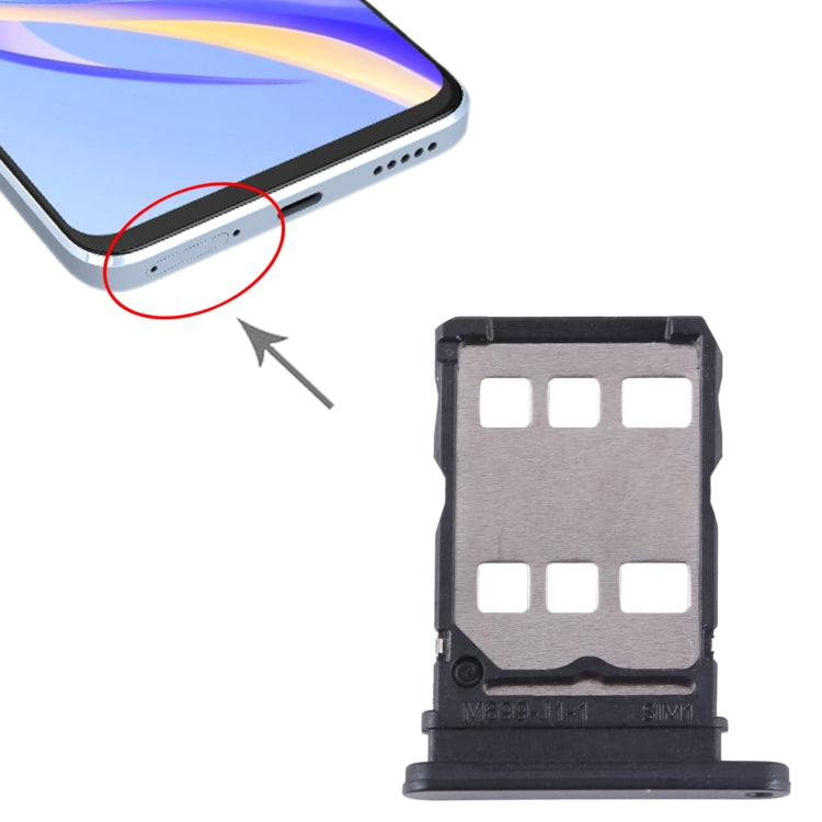 For Huawei nova Y90 SIM Card Tray (Black) - Card Socket by buy2fix | Online Shopping UK | buy2fix