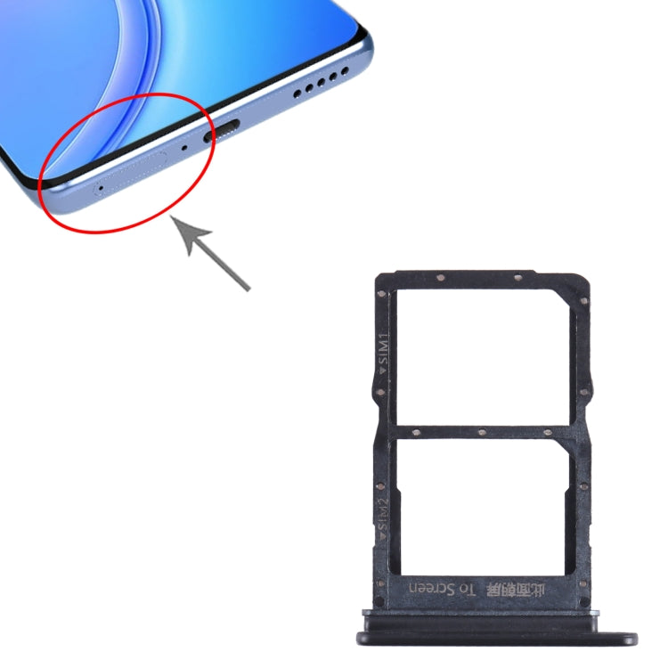 For Honor V40 Lite SIM + SIM Card Tray (Black) - Card Tray by buy2fix | Online Shopping UK | buy2fix
