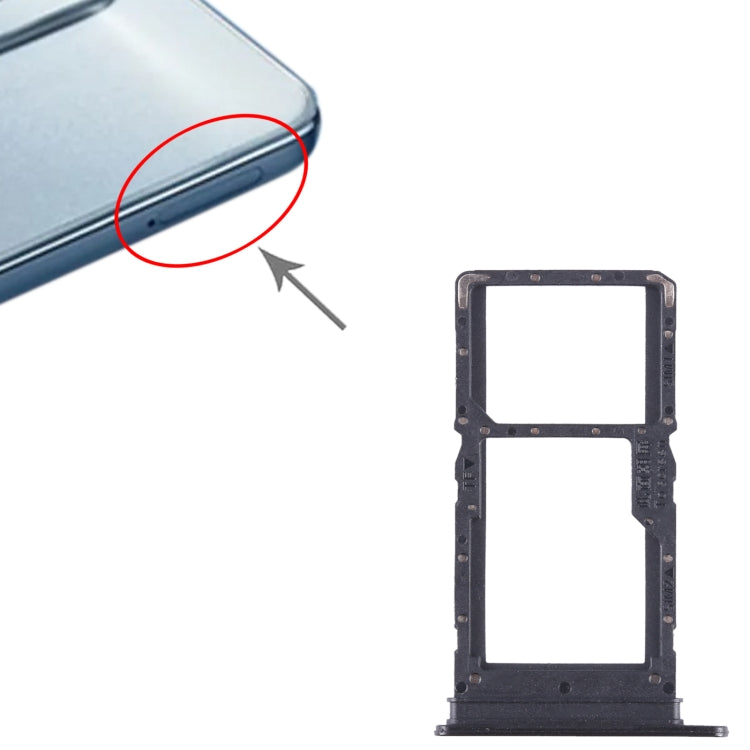 For Honor Play 30 SIM + SIM / Micro SD Card Tray (Black) - Card Tray by buy2fix | Online Shopping UK | buy2fix