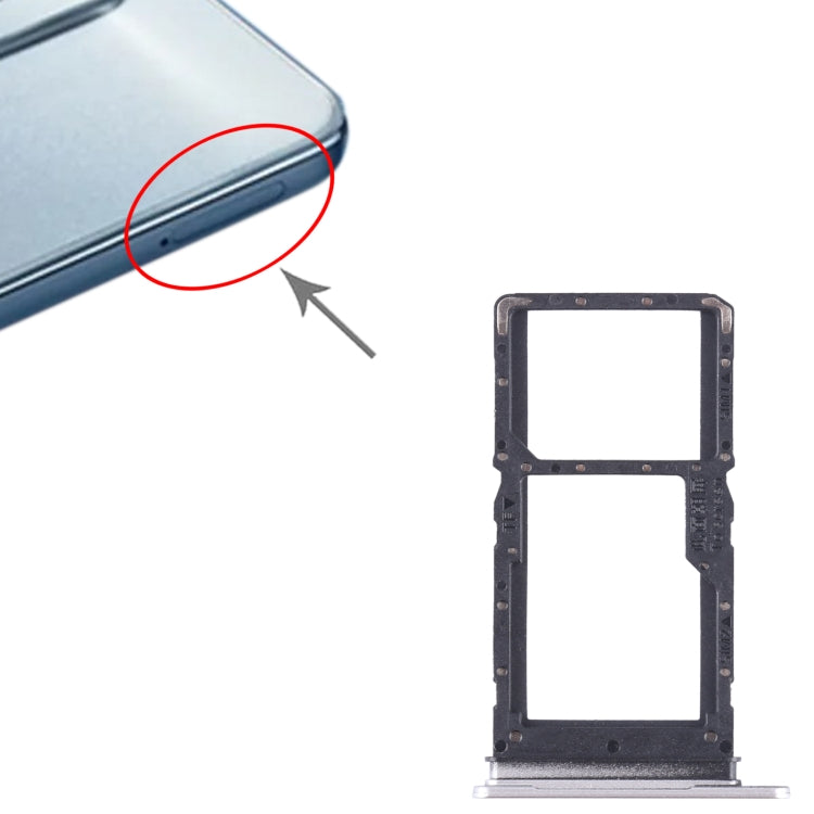 For Honor Play 30 SIM + SIM / Micro SD Card Tray (Silver) - Card Tray by buy2fix | Online Shopping UK | buy2fix