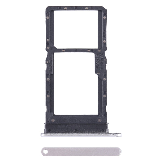 For Honor Play6T SIM + SIM / Micro SD Card Tray (Silver) - Card Tray by buy2fix | Online Shopping UK | buy2fix