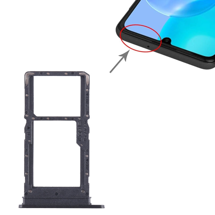 For Honor X5 Plus SIM + SIM / Micro SD Card Tray (Black) - Card Tray by buy2fix | Online Shopping UK | buy2fix