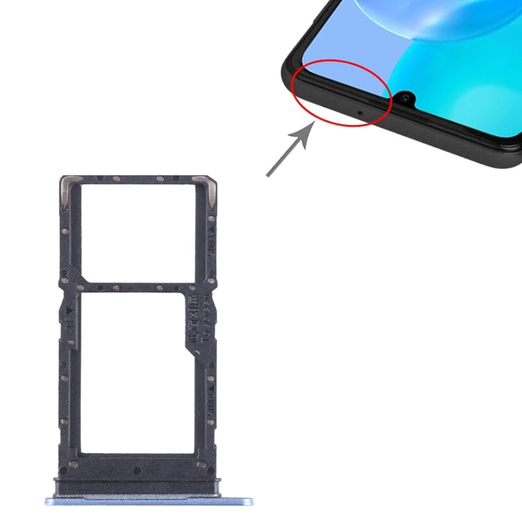 For Honor X5 Plus SIM + SIM / Micro SD Card Tray (Blue) - Card Tray by buy2fix | Online Shopping UK | buy2fix