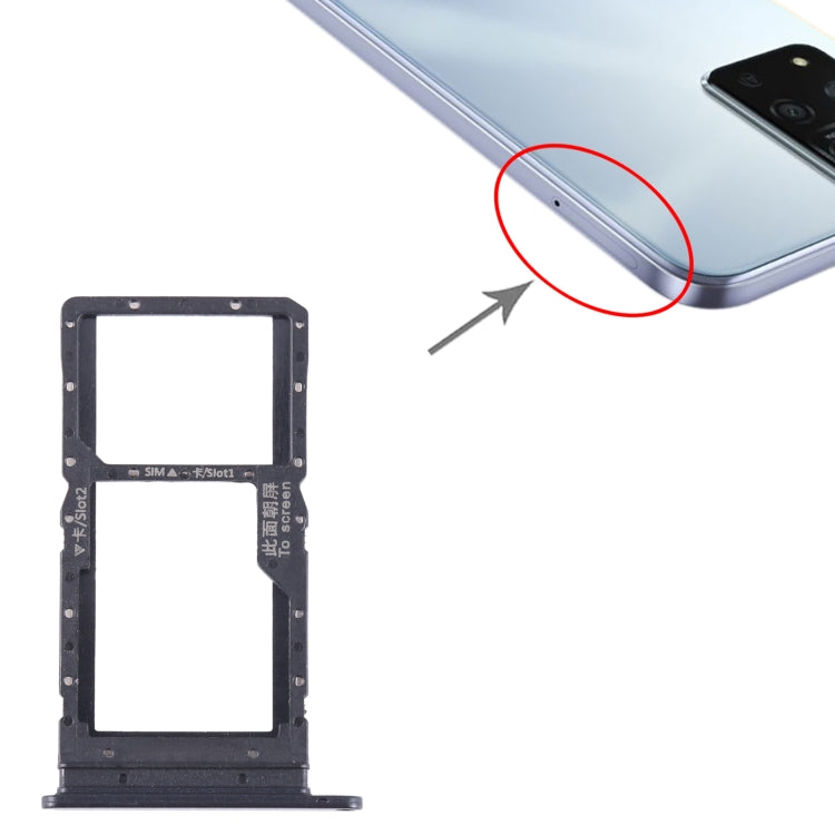 For Honor Play 20A SIM + SIM / Micro SD Card Tray (Black) - Card Tray by buy2fix | Online Shopping UK | buy2fix