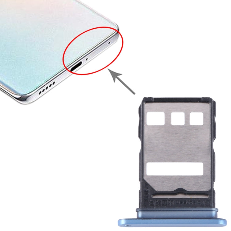 For Honor X50 SIM Card Tray (Blue) - Card Tray by buy2fix | Online Shopping UK | buy2fix