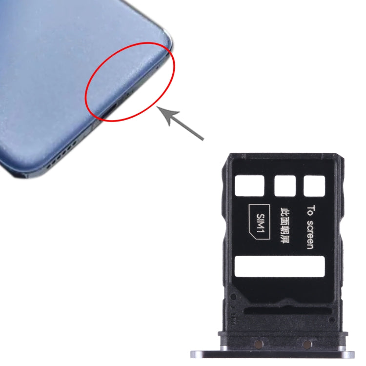 For Honor Magic5 SIM + SIM Card Tray (Black) - Card Tray by buy2fix | Online Shopping UK | buy2fix