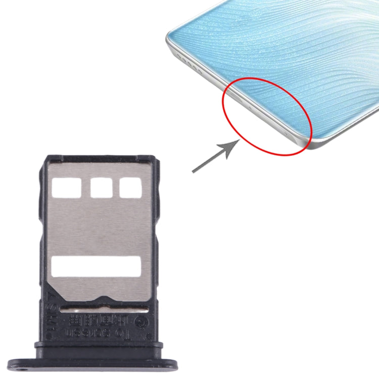 For Honor 80 SE SIM Card Tray (Black) - Card Tray by buy2fix | Online Shopping UK | buy2fix