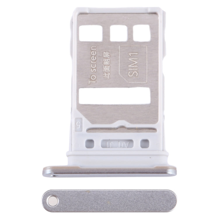 For Honor 80 SIM + SIM Card Tray (Silver) - Card Tray by buy2fix | Online Shopping UK | buy2fix