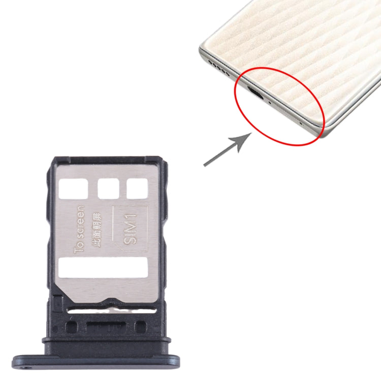 For Honor 80 Pro SIM + SIM Card Tray (Black) - Card Tray by buy2fix | Online Shopping UK | buy2fix