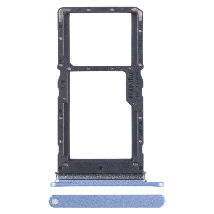 For Honor X6 SIM + SIM / Micro SD Card Tray (Blue) - Card Tray by buy2fix | Online Shopping UK | buy2fix