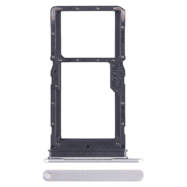 For Honor X6 SIM + SIM / Micro SD Card Tray (Silver) - Card Tray by buy2fix | Online Shopping UK | buy2fix