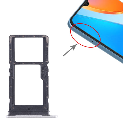 For Honor X6 SIM + SIM / Micro SD Card Tray (Silver) - Card Tray by buy2fix | Online Shopping UK | buy2fix