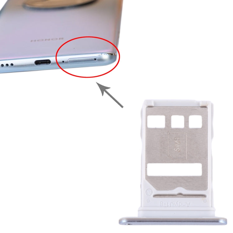 For Honor Magic4 Lite SIM Card Tray (Silver) - Card Tray by buy2fix | Online Shopping UK | buy2fix