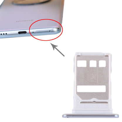 For Honor Magic4 Lite SIM Card Tray (Silver) - Card Tray by buy2fix | Online Shopping UK | buy2fix