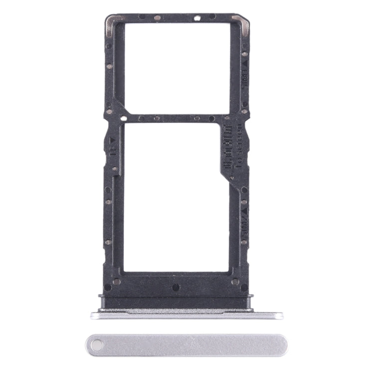 For Honor X5 SIM + SIM / Micro SD Card Tray (Silver) - Card Tray by buy2fix | Online Shopping UK | buy2fix