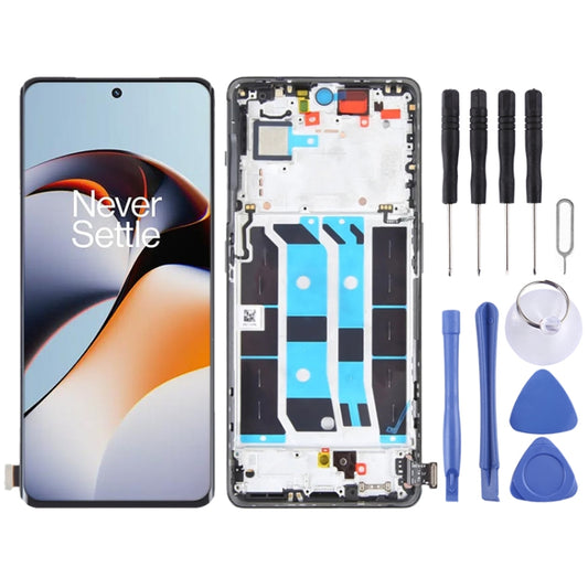 For OnePlus Ace 2  PHK110 LCD Screen Digitizer Full Assembly with Frame (Black) - LCD Screen by buy2fix | Online Shopping UK | buy2fix