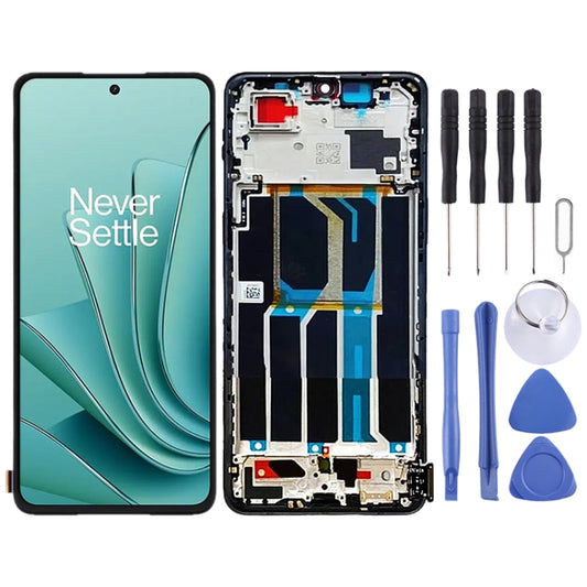 For OnePlus Ace 2V PHP110 Original LCD Screen Digitizer Full Assembly with Frame (Black) - LCD Screen by buy2fix | Online Shopping UK | buy2fix