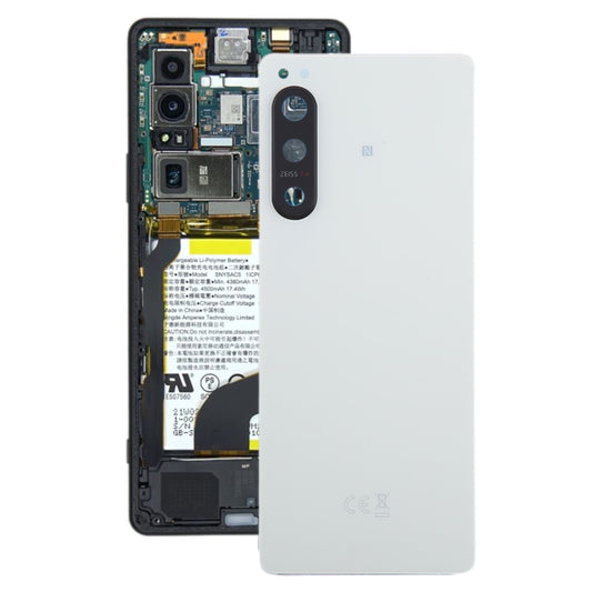 For Sony Xperia 5 IV Original Battery Back Cover with Camera Lens Cover(White) - Back Cover by buy2fix | Online Shopping UK | buy2fix
