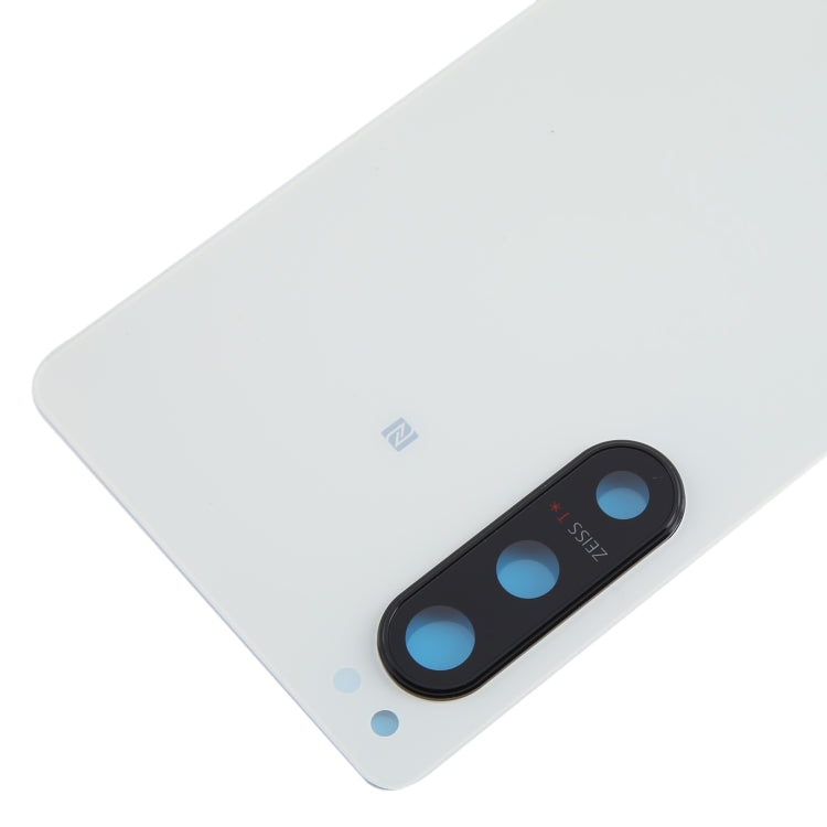 For Sony Xperia 5 IV Original Battery Back Cover with Camera Lens Cover(White) - Back Cover by buy2fix | Online Shopping UK | buy2fix