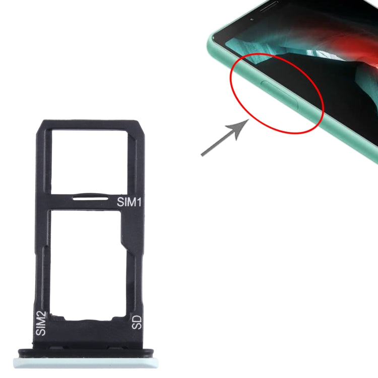 For Sony Xperia 10 II Original SIM + SIM / Micro SD Card Tray (Green) - Card Tray by buy2fix | Online Shopping UK | buy2fix