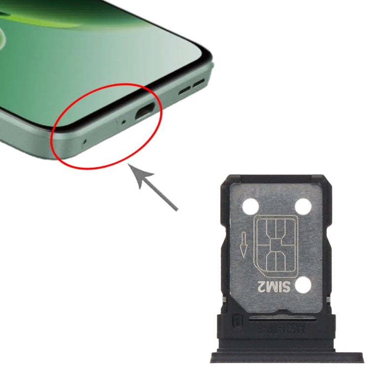 For OnePlus Nord 3 5G SIM + SIM Card Tray (Black) - Card Tray by buy2fix | Online Shopping UK | buy2fix