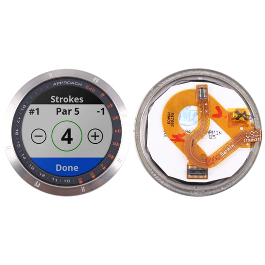 For Garmin Approach S40 Original LCD Screen with Digitizer Full Assembly (Silver) - For Garmin by buy2fix | Online Shopping UK | buy2fix