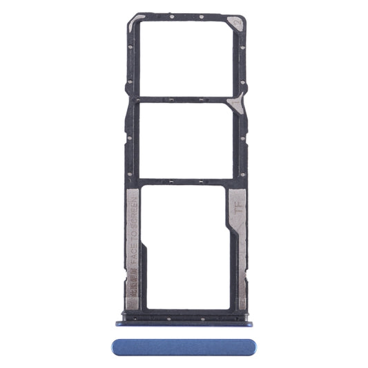 For Xiaomi Poco M4 Pro SIM Card Tray + SIM Card Tray + Micro SD Card Tray (Dark Blue) by buy2fix