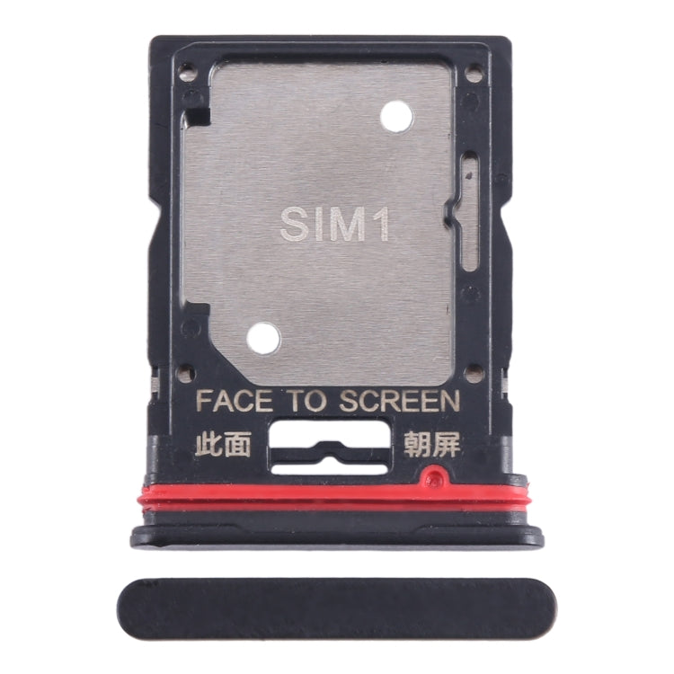 For Xiaomi Redmi K50i SIM Card Tray + SIM Card Tray / Micro SD Card Tray (Black) - Card Tray by buy2fix | Online Shopping UK | buy2fix