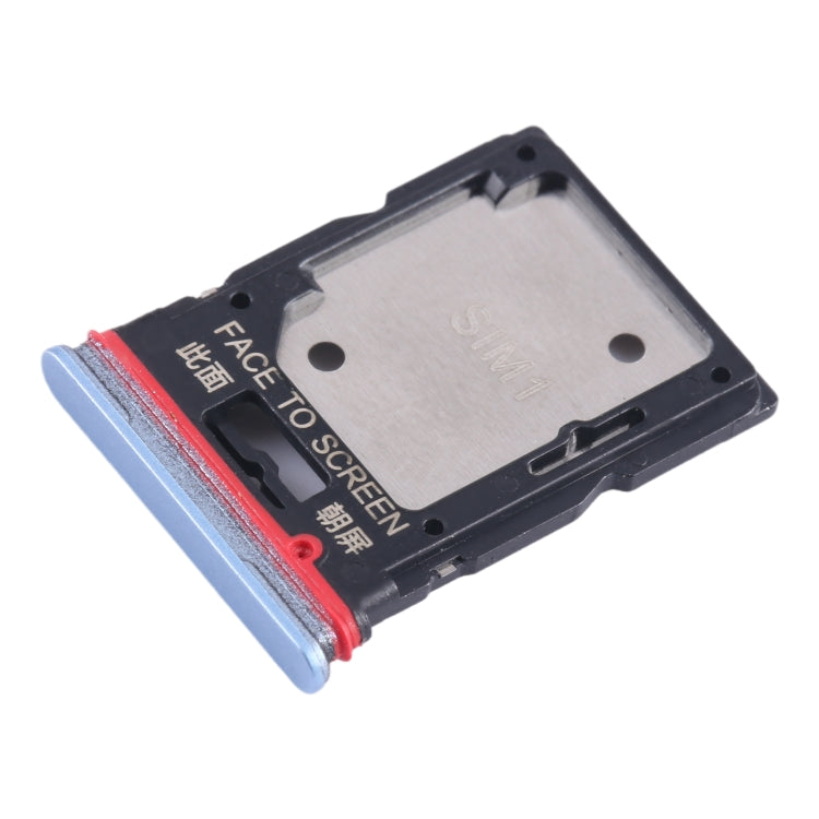 For Xiaomi Redmi K50i SIM Card Tray + SIM Card Tray / Micro SD Card Tray (Blue) by buy2fix