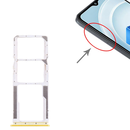 For Xiaomi Poco M5 4G SIM Card Tray + SIM Card Tray + Micro SD Card Tray (Yellow) by buy2fix