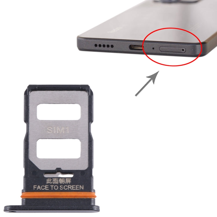 For Xiaomi Poco X5 Pro SIM Card Tray + SIM Card Tray (Black) by buy2fix