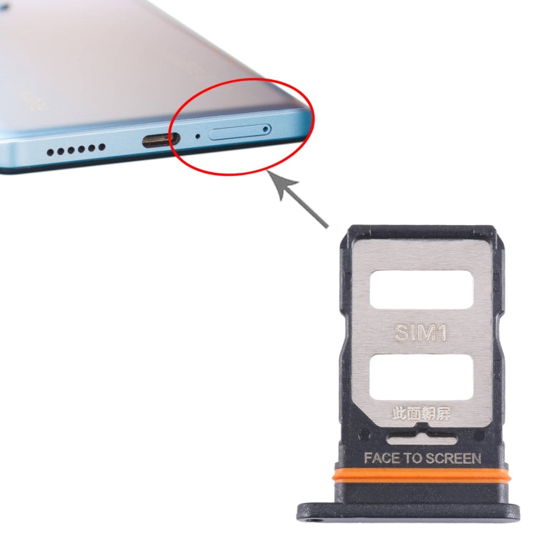 For Xiaomi Redmi Note 12 Pro+ 5G SIM Card Tray + SIM Card Tray (Black) by buy2fix