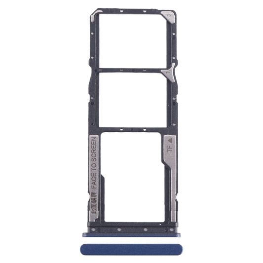 For Xiaomi Poco C55 SIM Card Tray + SIM Card Tray + Micro SD Card Tray (Blue) by buy2fix
