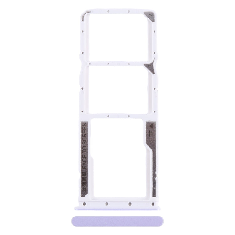 For Xiaomi Poco C55 SIM Card Tray + SIM Card Tray + Micro SD Card Tray (Purple) by buy2fix