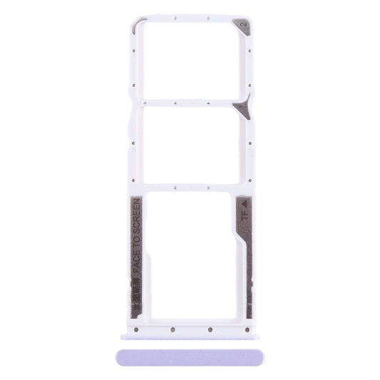 For Xiaomi Poco C55 SIM Card Tray + SIM Card Tray + Micro SD Card Tray (Purple) by buy2fix