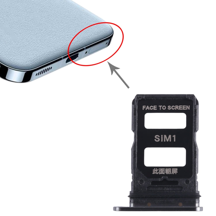 For Xiaomi 13 SIM Card Tray + SIM Card Tray (Black) by buy2fix