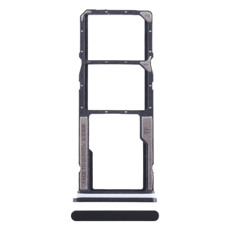 For Xiaomi Poco C51 SIM Card Tray + SIM Card Tray + Micro SD Card Tray (Black) by buy2fix