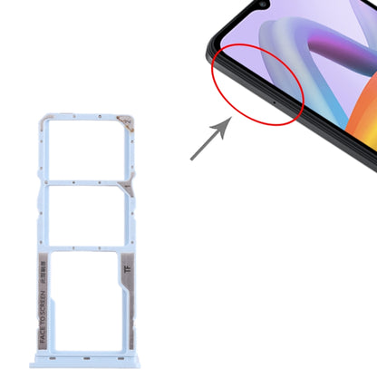 For Xiaomi Poco C51 SIM Card Tray + SIM Card Tray + Micro SD Card Tray (Blue) by buy2fix
